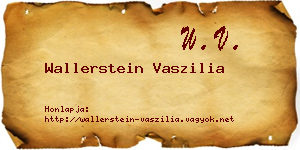 Wallerstein Vaszilia névjegykártya